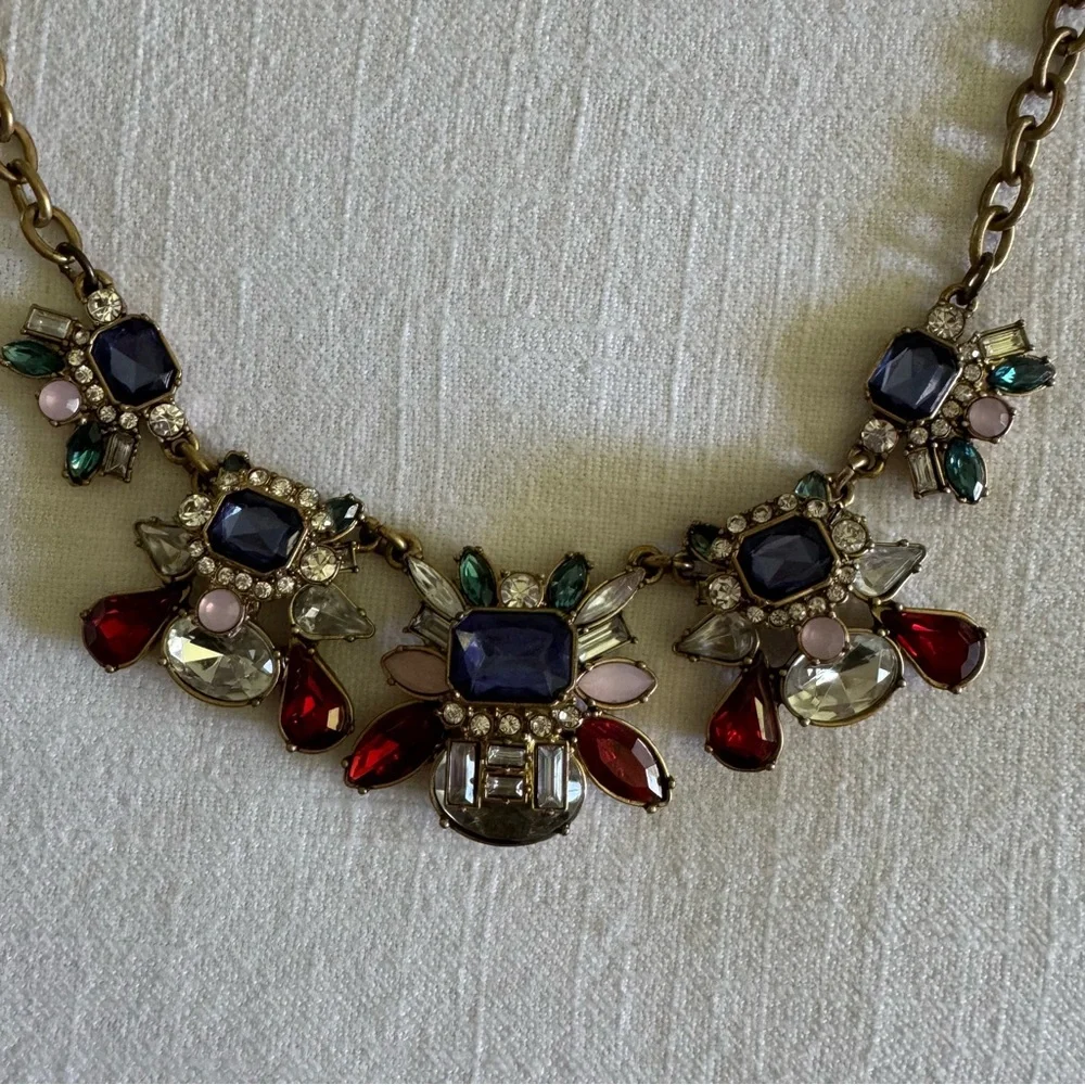 LOFT by Ann Taylor Colorful gemstone statement necklace - Picture 3 of 4